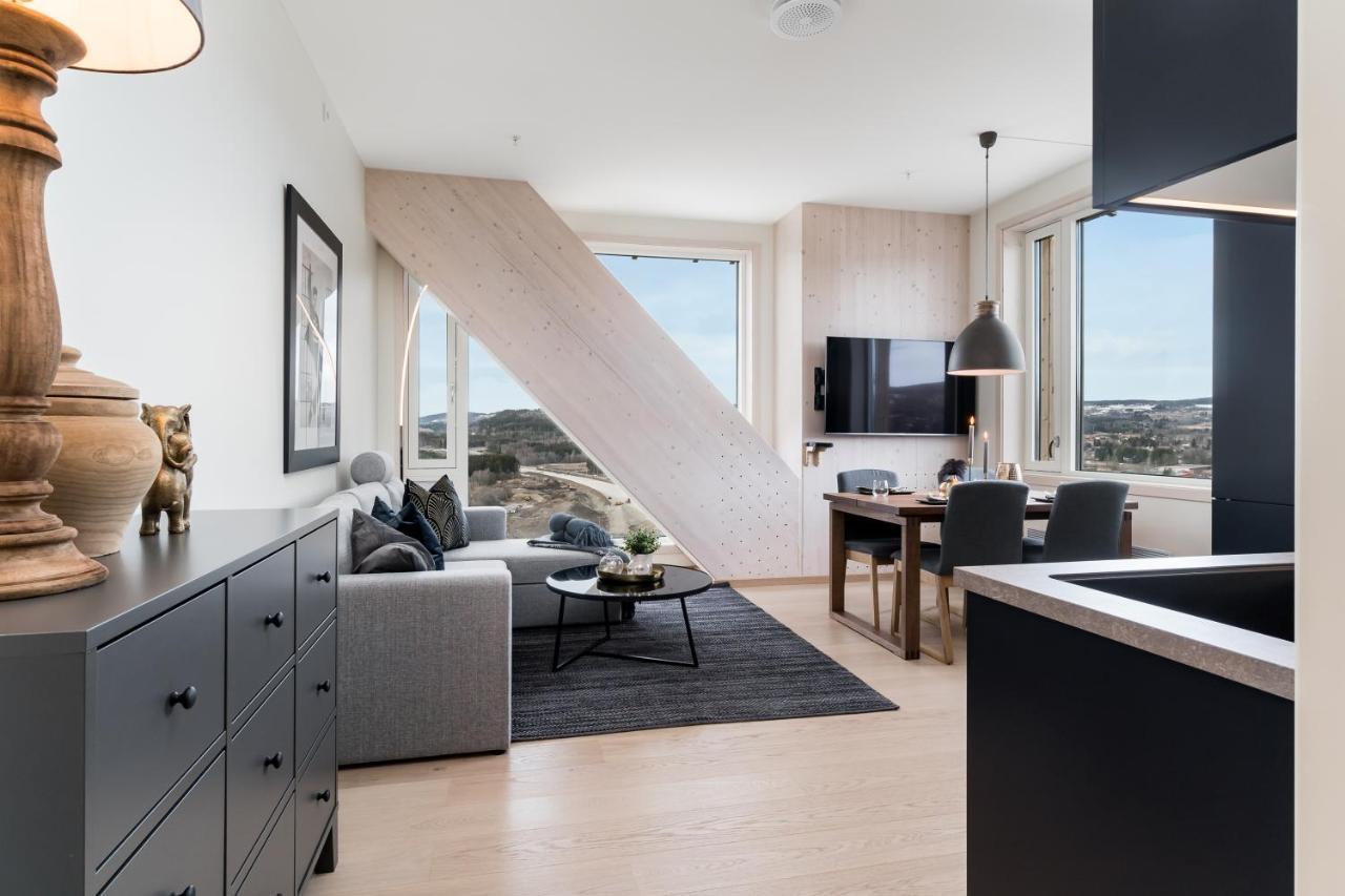 Mjos Tower Apartment - Lovely City View Ringsaker Exterior photo